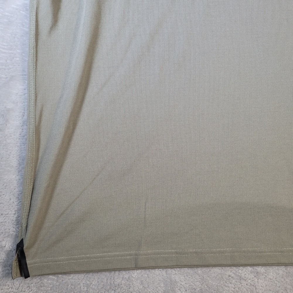Rhone Polo Shirt Mens Medium Tan Short Sleeve Performance Textured Stretch - Picture 4 of 14